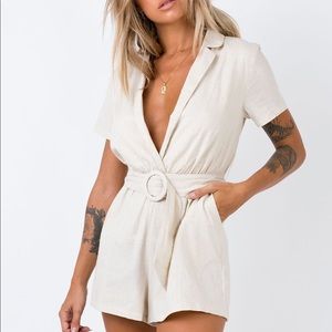 Princess Polly Beige Turin Playsuit